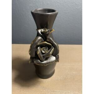 Black Gold Edge Rose Vases Halloween Prop Gothic Victorian Gothic Romantic